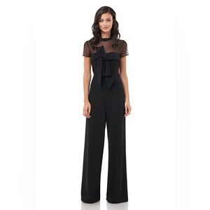 JS Collection Stretch Crepe Illusion Jumpsuit